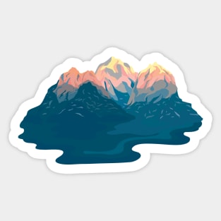 Mountains Blue Sticker